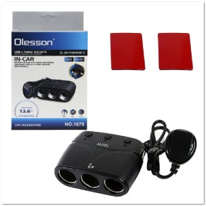 Автомоб. разветвитель Olesson на 2 прикур-ля + 2 USB + LED индик.напряж. (12/24 V) 1679 Автомоб. разветвитель Olesson на 2 прикур-ля + 2 USB + LED индик.напряж. (12/24 V) 1679