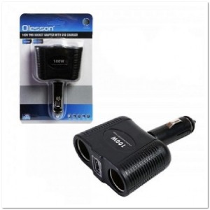 Автомоб. разветвитель Olesson на 2 прикур-ля + USB (12/24 V) 1646 Автомоб. разветвитель Olesson на 2 прикур-ля + USB (12/24 V) 1646