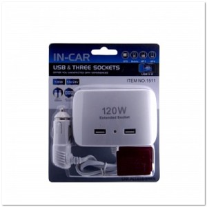 Автомоб. разветвитель Olesson на 3 прикур-ля + 2 USB (12/24 V) 1511 Автомоб. разветвитель Olesson на 3 прикур-ля + 2 USB (12/24 V) 1511