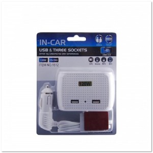 Автомоб. разветвитель Olesson на 3 прикур-ля + 2 USB (12/24 V) 1512 Автомоб. разветвитель Olesson на 3 прикур-ля + 2 USB (12/24 V) 1512