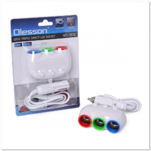 Автомоб. разветвитель Olesson с тумблером на 3 прикур-ля+подсветка (12/24 V) 1632 Автомоб. разветвитель Olesson с тумблером на 3 прикур-ля+подсветка (12/24 V) 1632