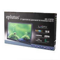 Портативный ЖК телевизор с цифровым тюнером DVB-T2 Eplutus EP-175TD (дисп.17'' ,разрешение 1440*900)