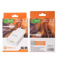 СЗУ Aulex AG-05 c USB- портом QC 3.0 + кабель Micro USB FAST CHARGE