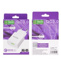 СЗУ Aulex AG-05 c USB- портом QC 3.0 + кабель TYPE-C FAST CHARGE