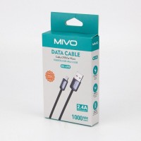 Кабель micro USB MIVO MX-49 (L=1M) 2.4A ХБ