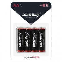 Батарейка солевая Smartbuy AA R6/4B