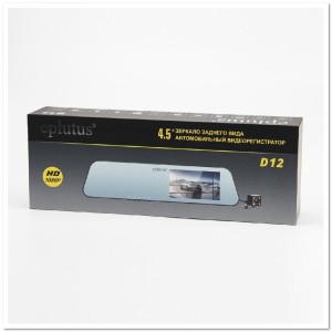 Автомобильный 2-х канальный регистратор-ЗЕРКАЛО EPLUTUS EP-D12 (FULL HD,170 гр. + VGA 120 гр.LCD4.5)