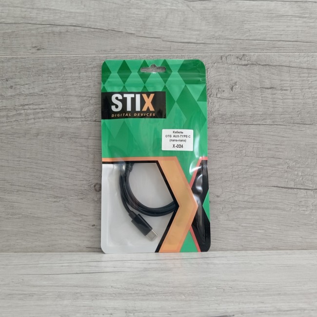 Кабель OTG TYPE C - AUX 3.5 STiX X-024 (папа-папа)