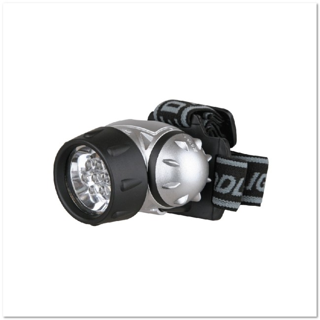 Фонарь налобный 7LED (встроен. АКБ)