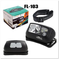 Фонарь налобный FL-103 (LED, аккум. 600mAh, 5 режимов)