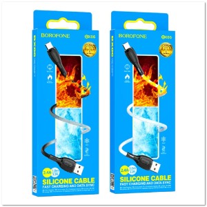 Кабель micro  BOROFONE BX86 2.4А (1М) (ЗАЩИТА ОТ ДЕТЕЙ/ ОТ ПЕРЕГРЕВА/ОТ МОРОЗА)