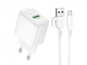 СЗУ BOROFONE BAS42A с USB + кабель Micro USB 3.0A 18W