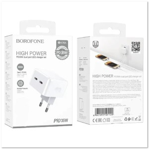 СЗУ BOROFONE BA76A с 2-мя TYPE-C портами PD3.0 35W
