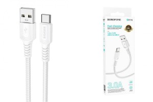 Кабель TYPE C BOROFONE BX116 3А, нейлоновый, 1м