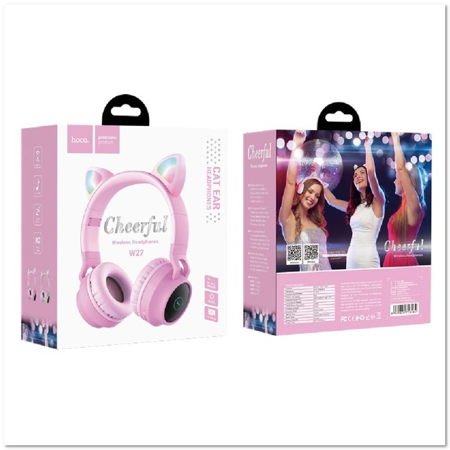 Полноразмерные BLUETOOTH наушники HOCO W27 Cat Ear c "Ушками"