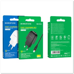 СЗУ BOROFONE BA49A с USB + кабель Lightning 2.1A СЗУ BOROFONE BA49A с USB + кабель Lightning 2.1A
