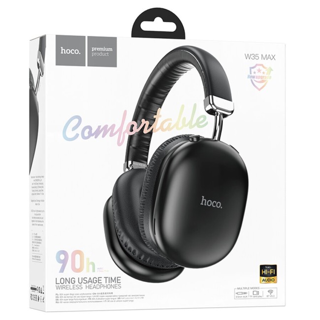Полноразмерные BLUETOOTH наушники HOCO W35 MAX BLACK