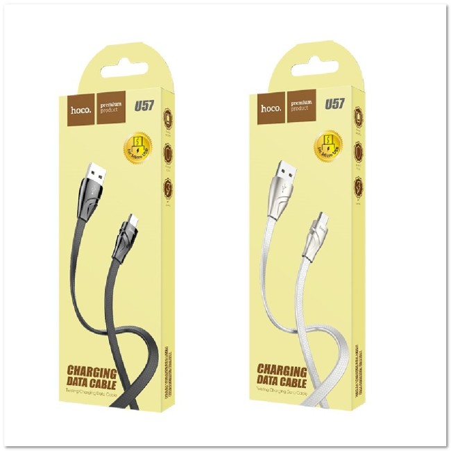 Кабель micro USB HOCO U57  2.4А (L=1,2М) плоский