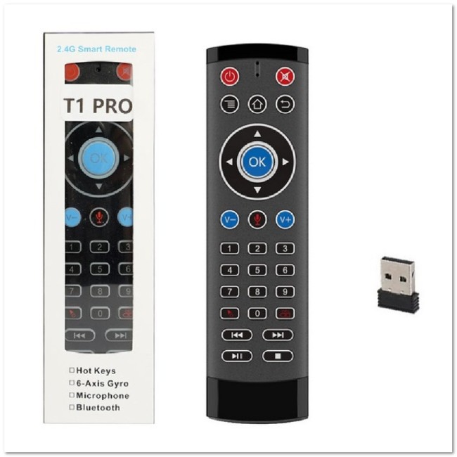 ТВ пульт универ. T1 Pro (гироскоп/голос.управл.)