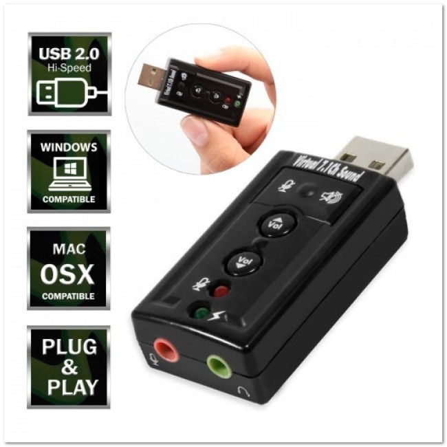 Внешняя звуковая карта ENERGY POWER USB 7.1 блистер
