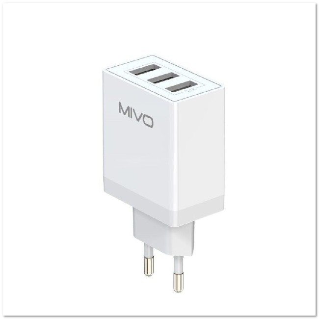 Сетевой USB ХАБ MIVO MP331 с 3-мя USB-портами 3.1A