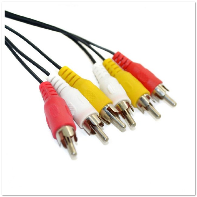 Видеокабель 3RCA-3RCA (3+3)