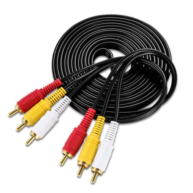 Видеокабель 3RCA-3RCA (3+3) PREMIUM 1,8 Метра