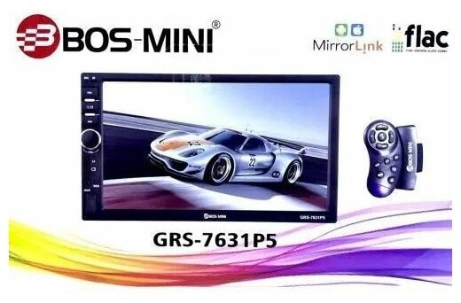 Автомагнитола 2-DIN BOS-MINI GRS-7631P5 МУЛЬТИРУЛЬ/BT5.0/СЕНСОРНЫЙ 7" LCD HD
