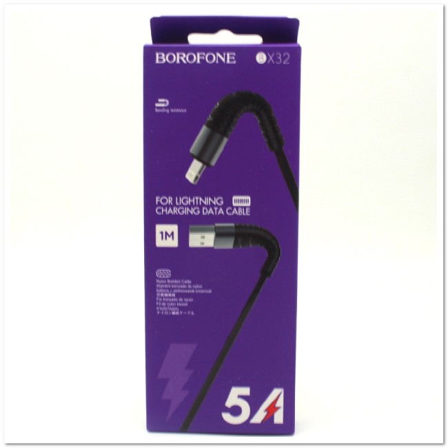 Кабель Lightning  BOROFONE BX32 2.4А (1М) (нейлоновый)