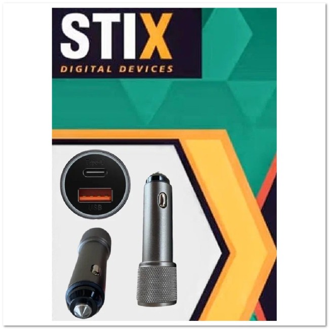 АЗУ STiX BLD-02 с USB+PD33W метал., длинное