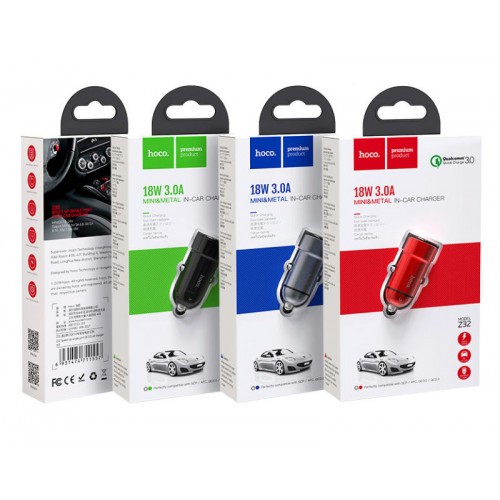 АЗУ HOCO Z32 с USB QC3.0 18W метал.