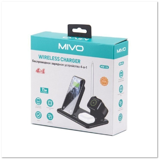 ЗУ беспроводное MIVO MW-04 4в1