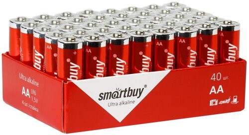 Батарейка алкалиновая Smartbuy AA LR6/40 BULK (40шт в уп.)