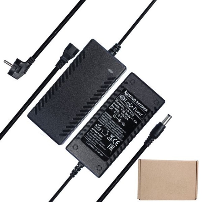СЗУ для цифровых устройств 12V (5А=4.5А) разъем 5,5 / 2,5 LP-179 (кабель 1,2м)