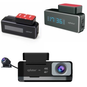 Автомобильный 2-х канальный регистратор  EPLUTUS W3 СКРЫТЫЙ (Wi-Fi, 3840x2160 4K UHD, 170 градусов)