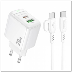 СЗУ BOROFONE BAS44A с USB+TYPE-C портами PD3.0 20W