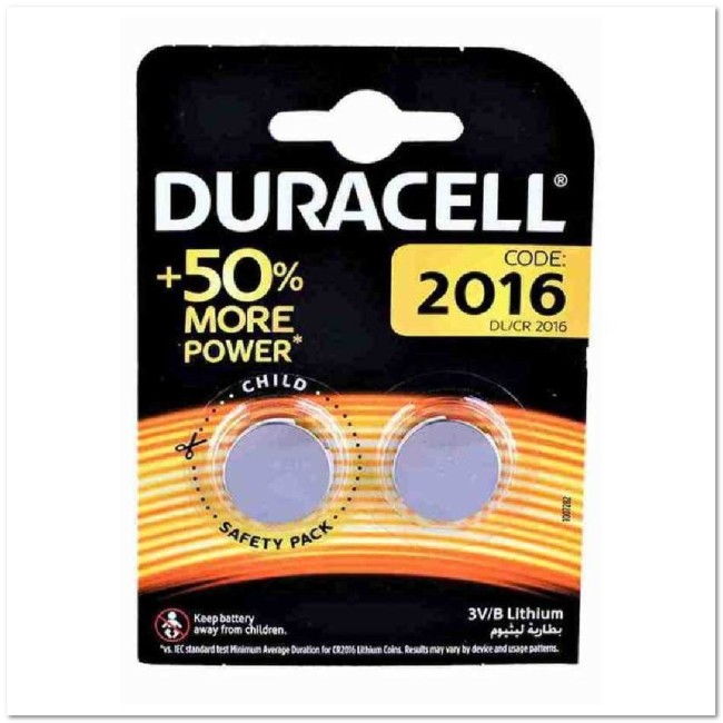 Литиевый элемент питания DURACELL CR2016 BL2