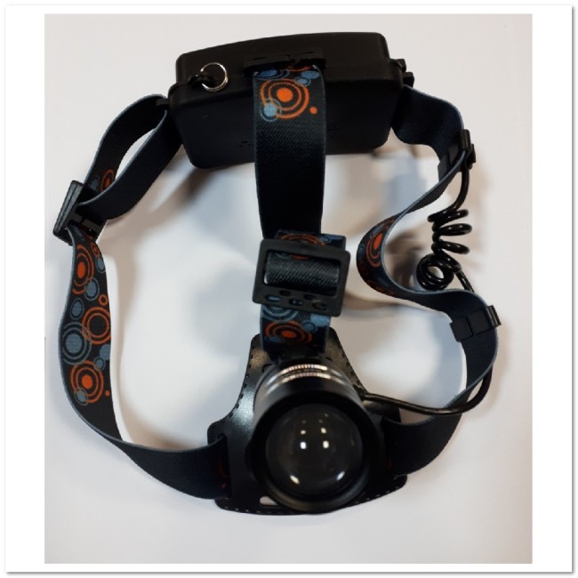Фонарь налобный T-160 (LED, 1*18650, ZOOM, Т6, 3 режима)