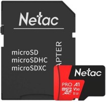 MicroSD NETAC 64 Гб с SD-адаптером 10 класс (100 Mb/s)