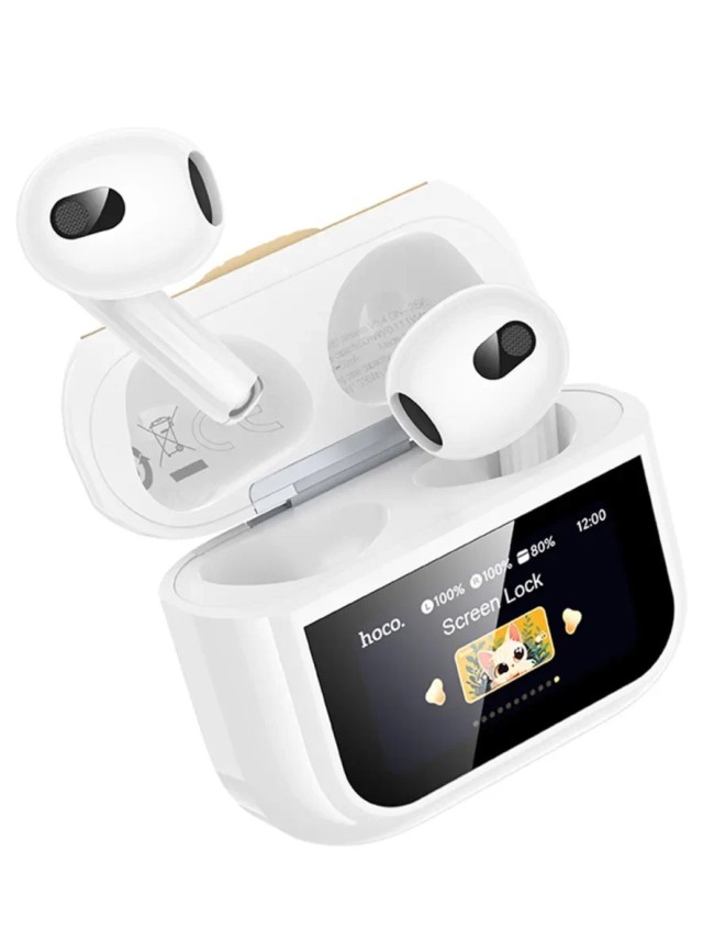 Беспроводные наушники HOCO EW87 TWS WHITE (с экраном) BT5.4 Беспроводные наушники HOCO EW87 TWS WHITE (с экраном) BT5.4