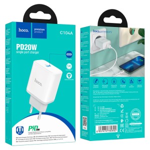 CЗУ HOCO C104A с TYPE-C портом CQ3.0 20W оптом