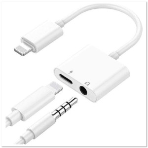 Кабель OTG iPhone на 2 выхода AUX+Lightning KY-177
