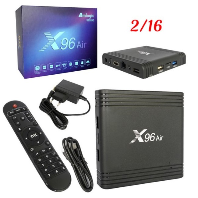 Андроид приставка Smart TV BOX X96 Air 2/16 Гб BT Wi-Fi  Android 9.0