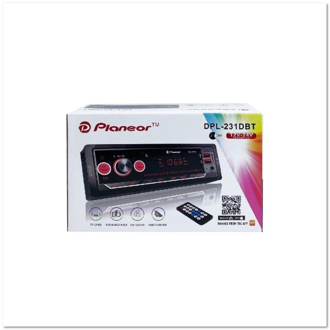 Автомагнитола BLUETOOTH ProkOk DPL-231 12-24V/7ЦВ./ЕВРОРАЗЪЁМ