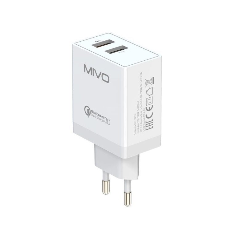 СЗУ MIVO MP-321Q с 2-мя USB-портами Q3.0 30W