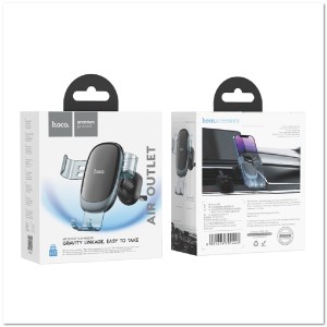 Автодержатель HOCO H7 в дефлектор, крючковой ЗАКРУЧИВАЮЩИЙСЯ ЗАЖИМ