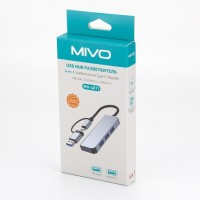 USB/TYPE C-HUB удлинитель на 4 USB-порта MIVO MH-4011 (USB3.0+USB2.0*3)