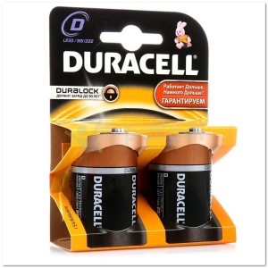 Батарейка алкалиновая DURACELL LR20 BL2 (20шт в кор.)