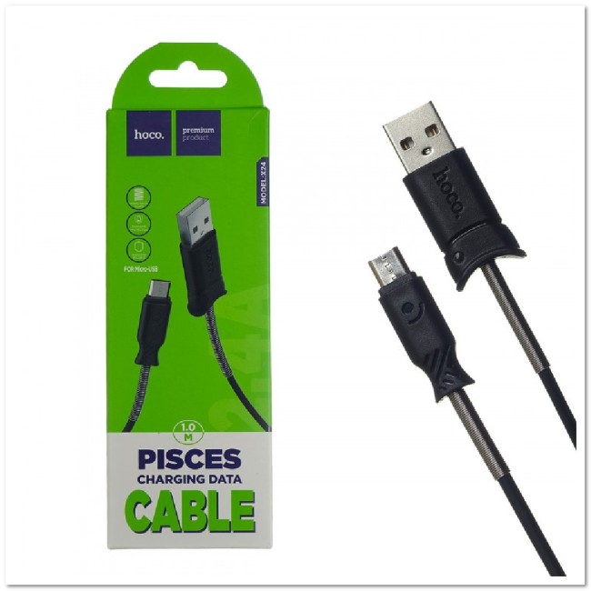 Кабель micro USB HOCO X24  2.4А (L=1М)
