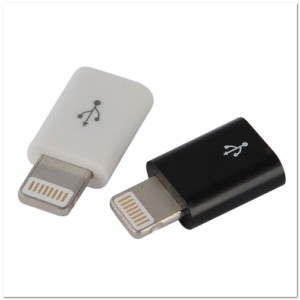 Переходник OTG Lightning - micro USB пластиковый